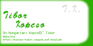 tibor kopcso business card